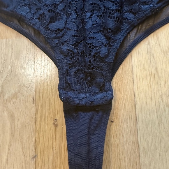 INC International Concepts Sheer Black Lace Top - Picture 11 of 14